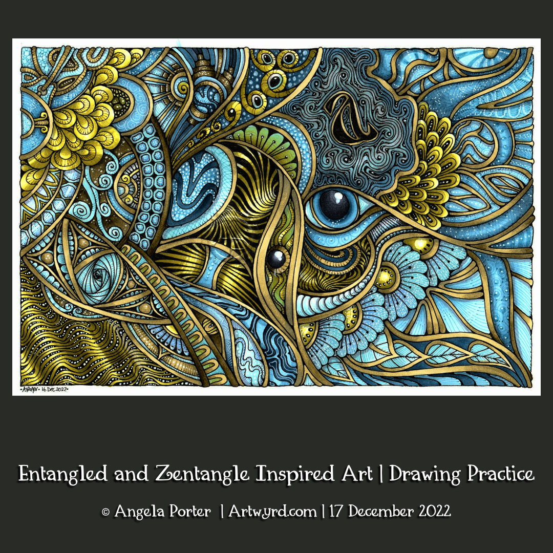 Entangled and Zentangle Inspired Art